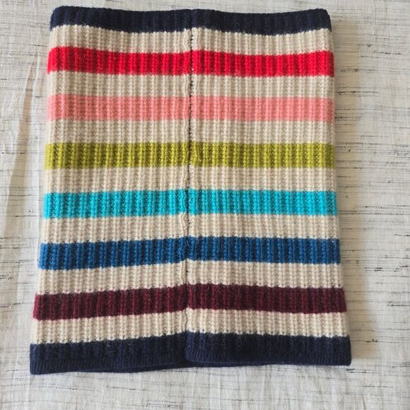 Tory Burch Cashmere Multicolor Striped Neck Warmer - Picture 2 of 3